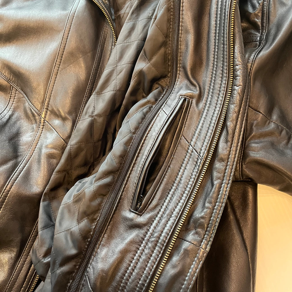 Vintage Boutique Of Leathers Full Zip Bomber Jacket XL