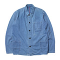 French Herringbone HBT Faded Blue Cotton Chore L