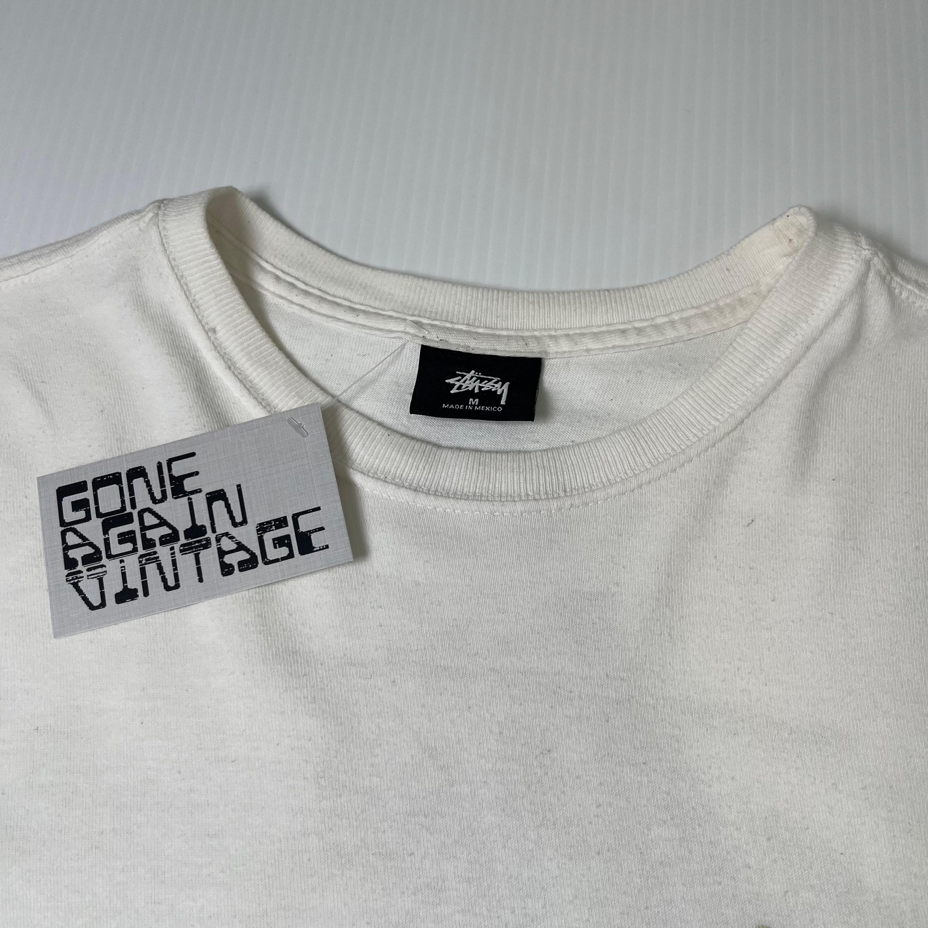 Stussy Logo Chartreuse Text Tee M
