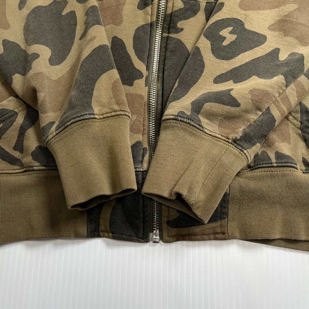 Stussy Camo Pattern Zip Hoodie S