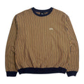 Stüssy Heavyweight Striped Crewneck L