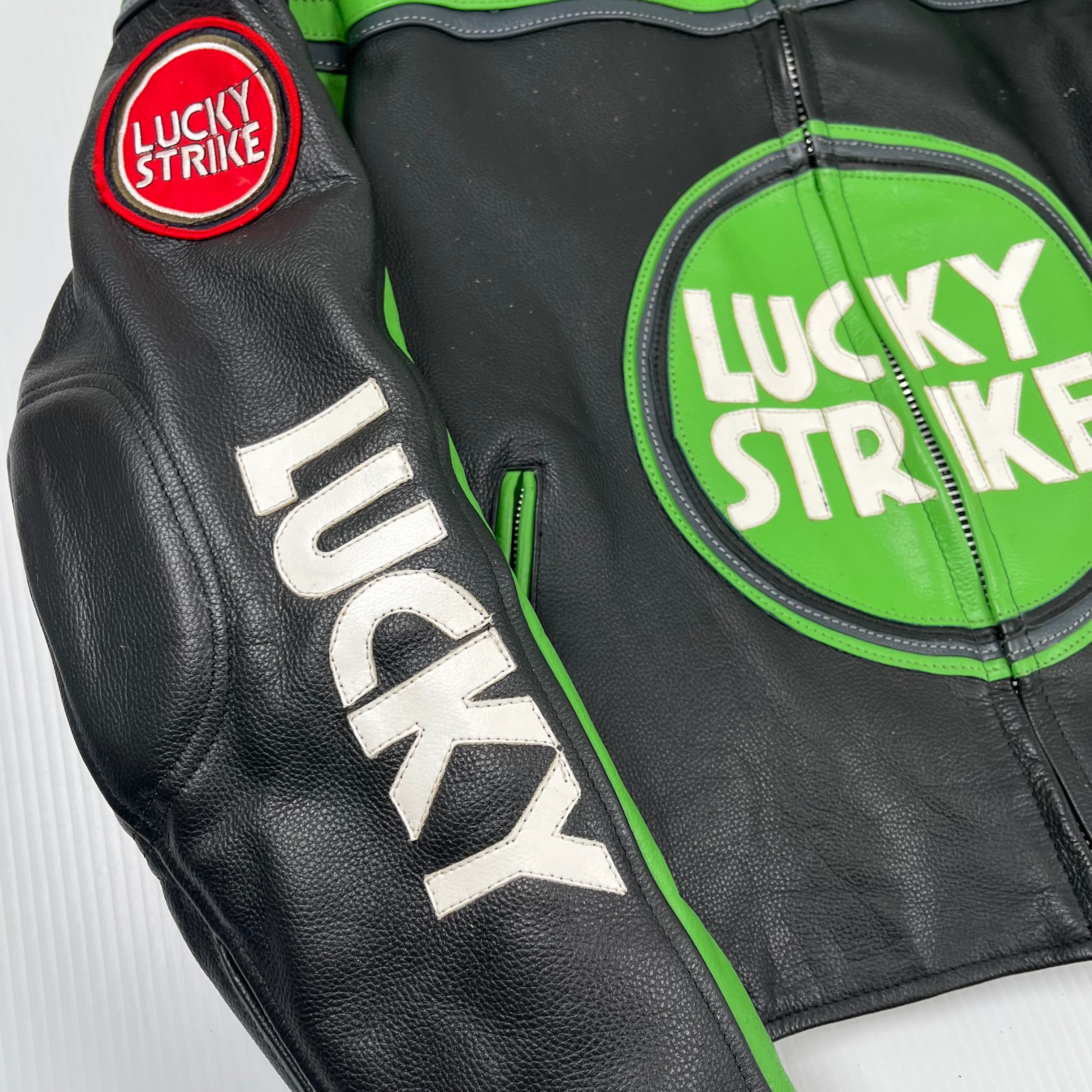 Lucky Strike Leather Moto Jacket L
