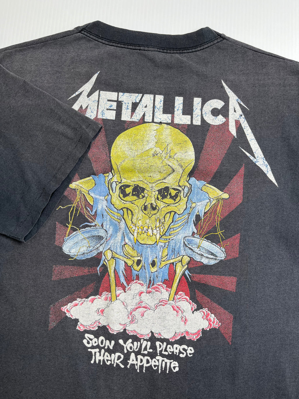 1989 Metallica Their Money Tips Her Scales Faded Tee M