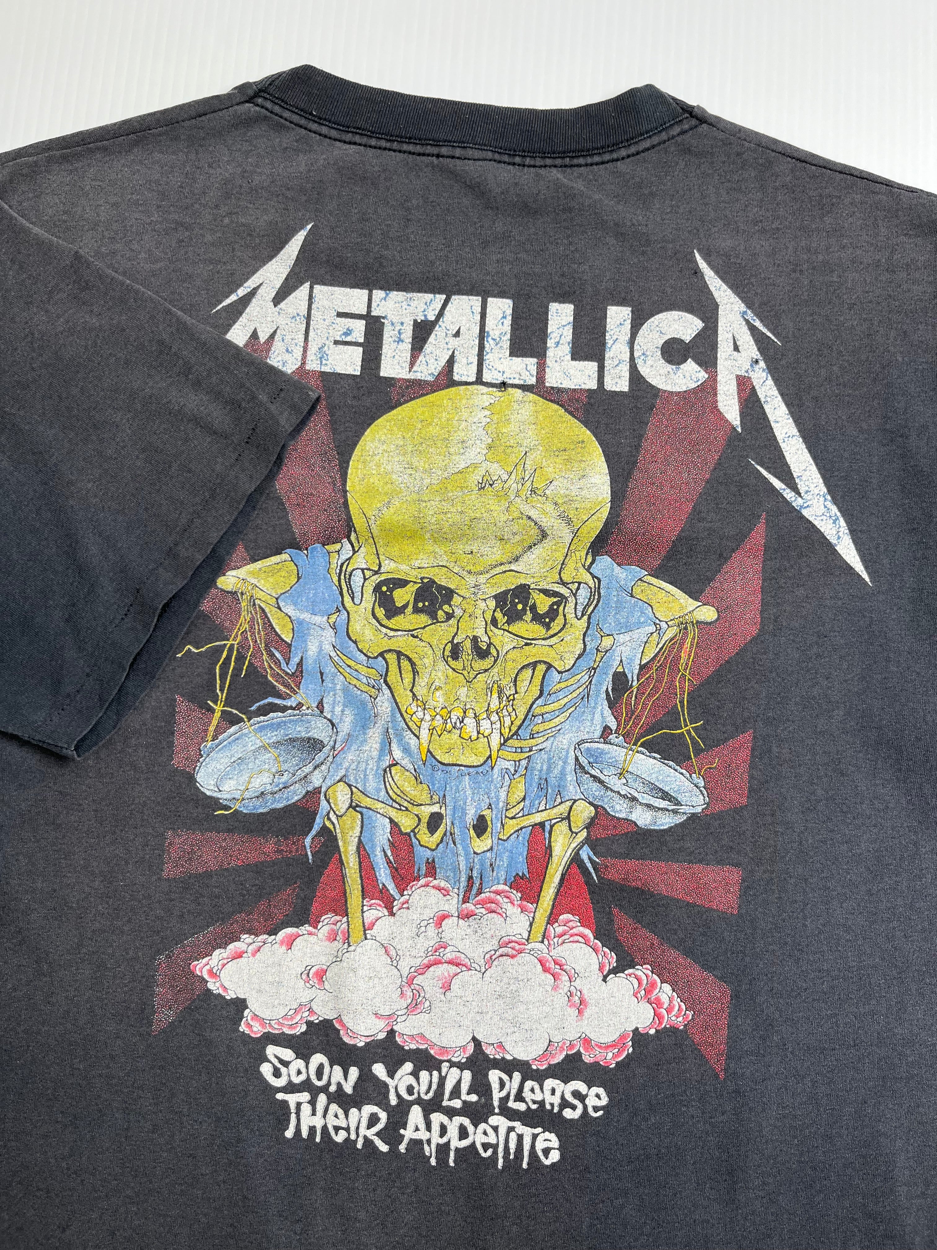 1989 Metallica Their Money Tips Her Scales Faded Tee M