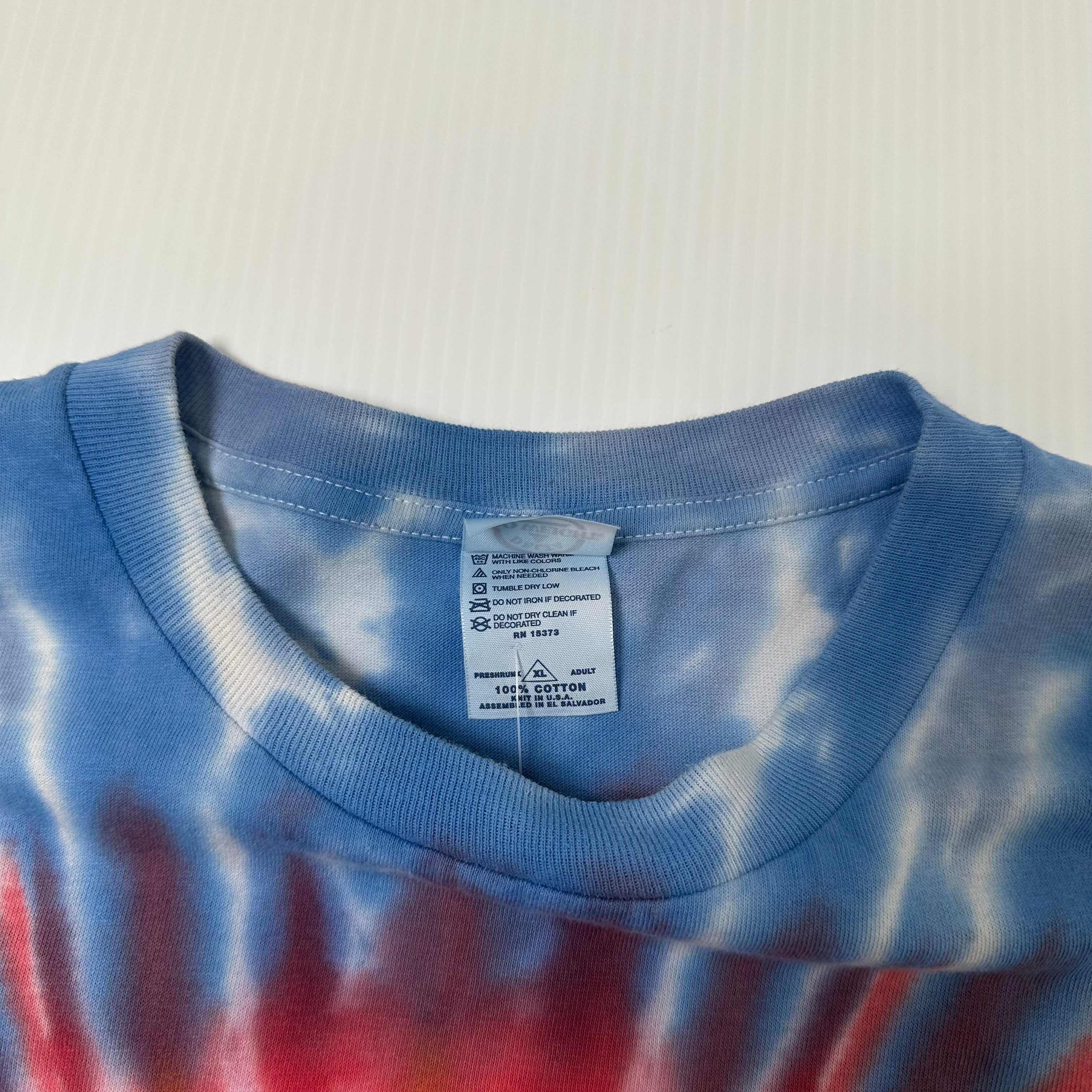 2004 Grateful Dead Wave That Flag Tie Dye Band Tee XL