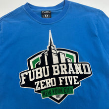 Load image into Gallery viewer, Y2K Fubu Brand NYC Felt Graphic Tee S
