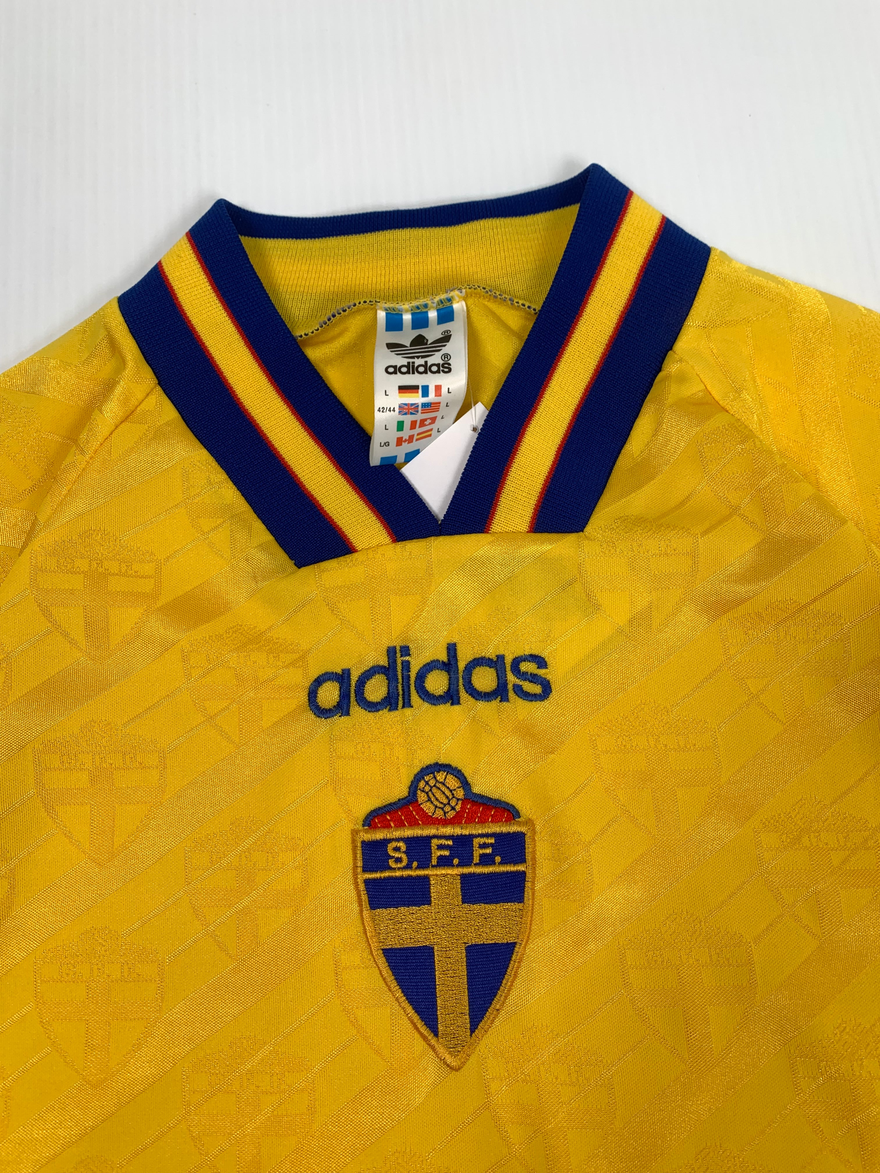 1994 Adidas Sweden Home Kit L