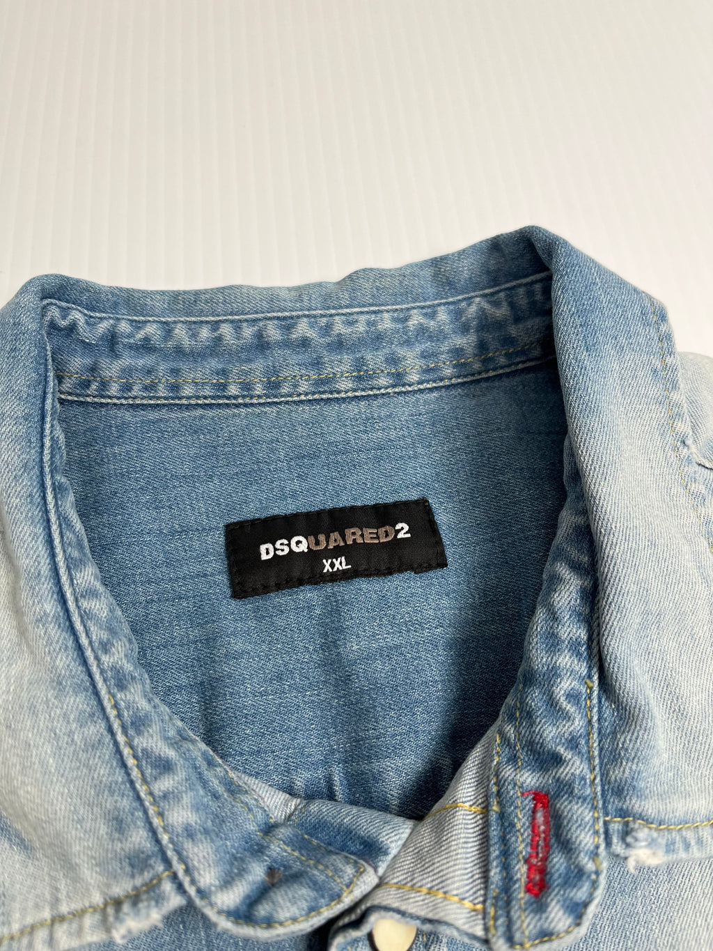 DSquared2 Distressed Denim Button Up Shirt XXL