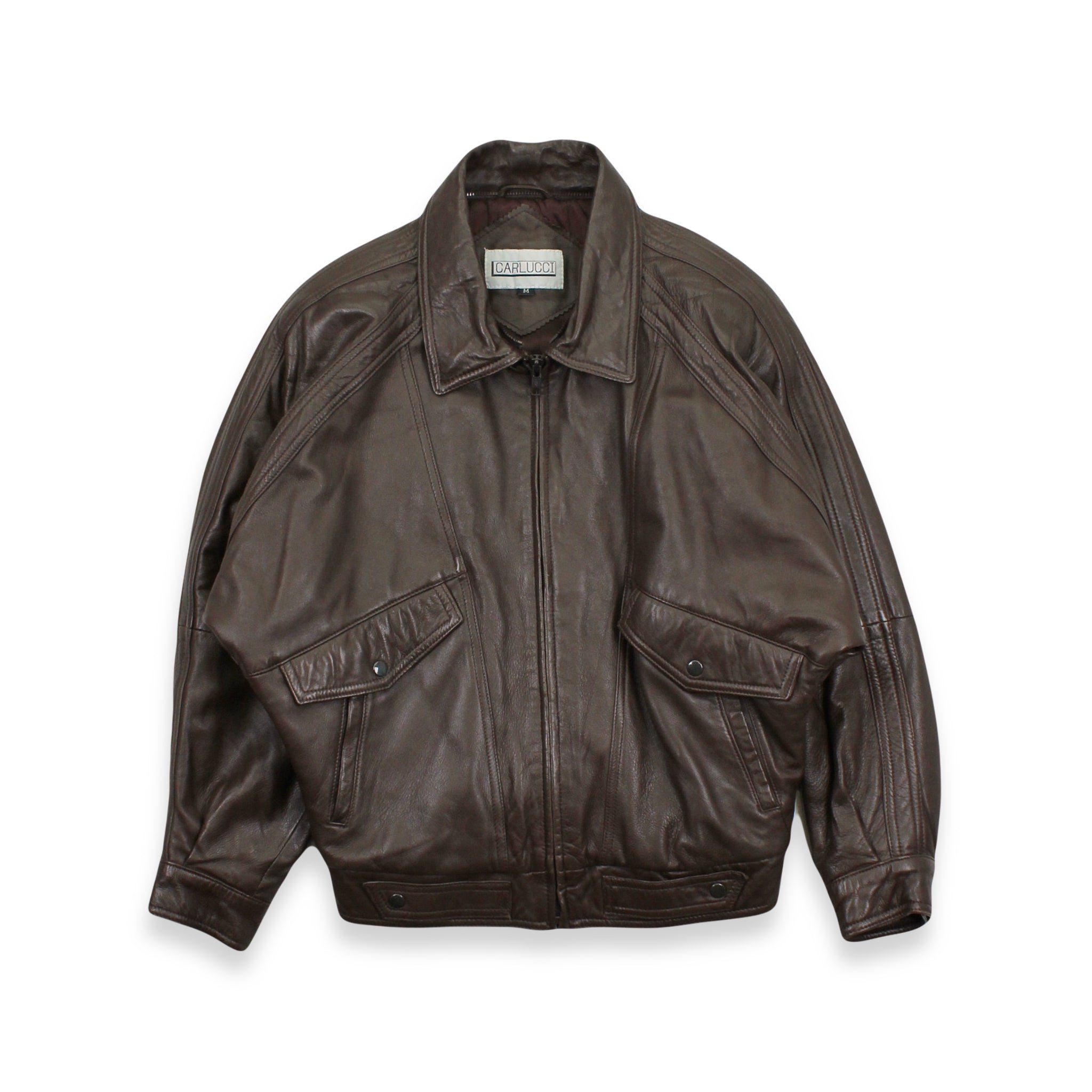 Vintage Carlucci Leather Bomber Jacket Women's M