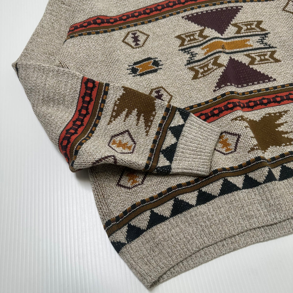 Vintage Hyde Park Aztec Pattern Knit Sweater L
