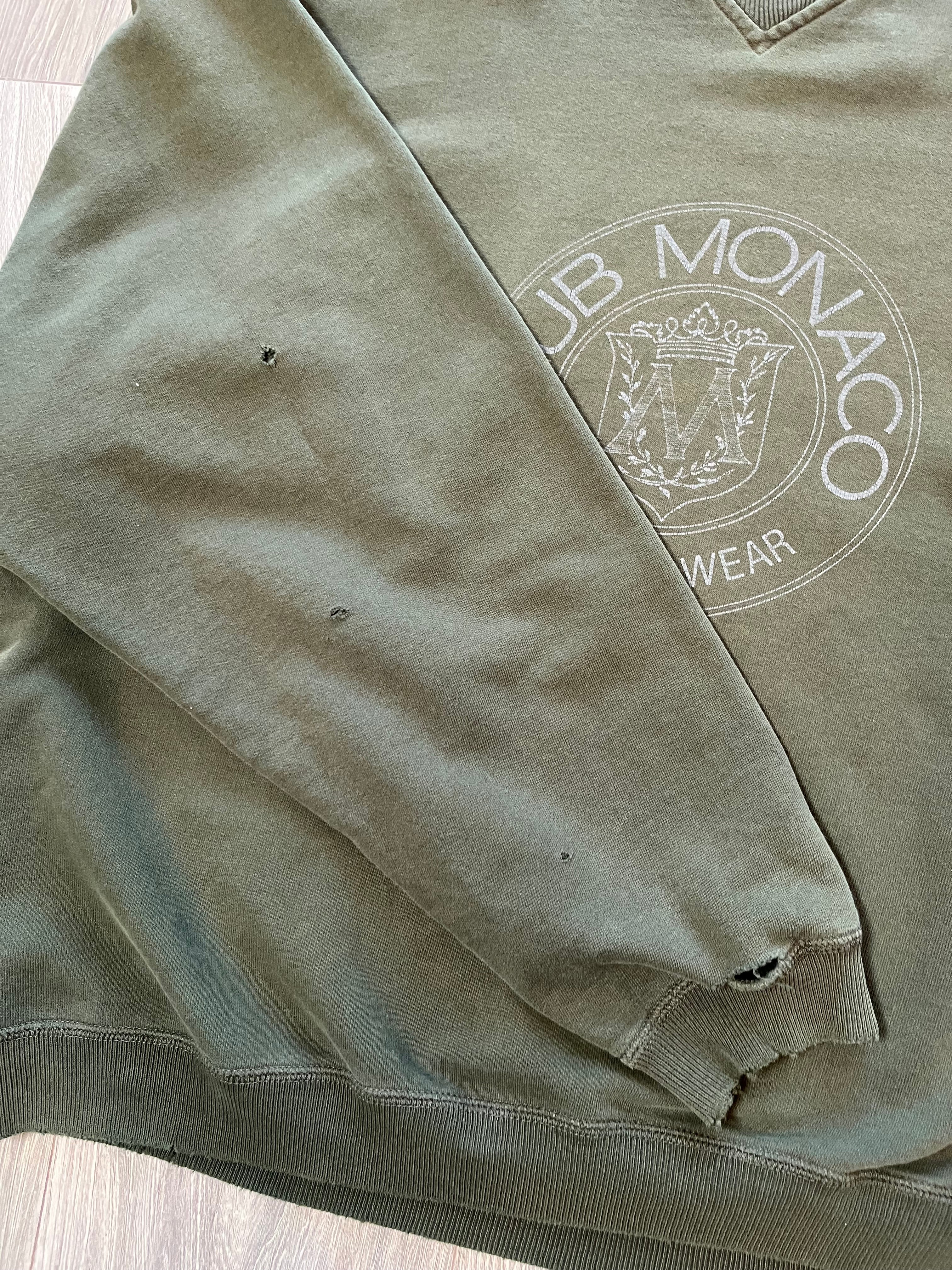 Vintage Club Monaco Distressed Faded Crewneck XL