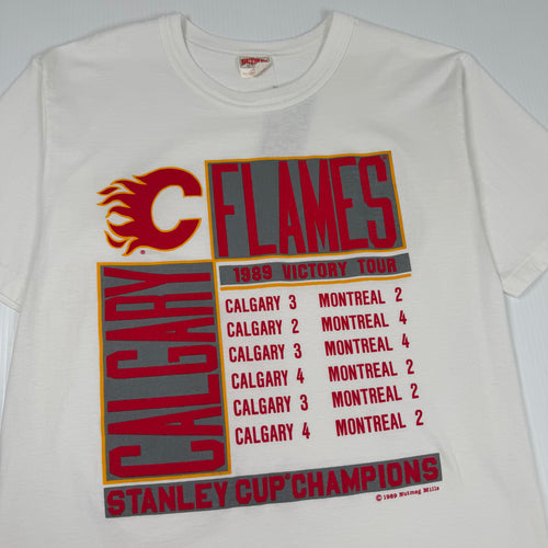 1989 Calgary Flames NHL Nutmeg Tee L