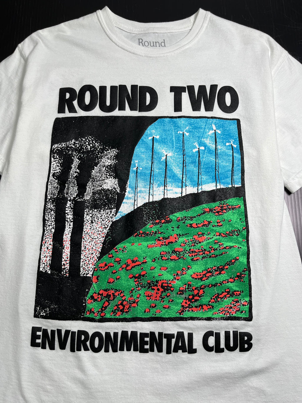 Round Two Environmental Club Puff Print Tee M