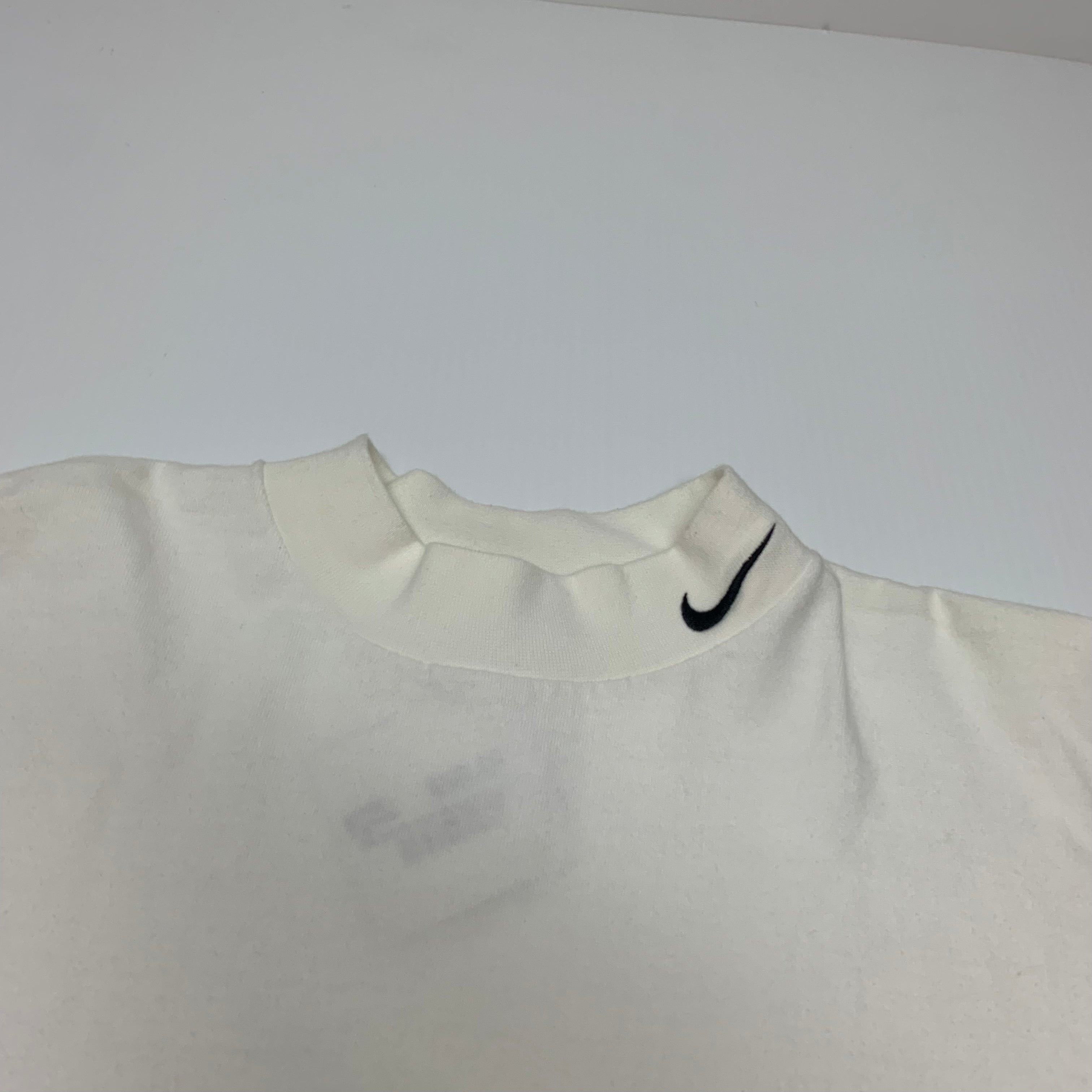 90’s White Nike Mockneck LS XXL