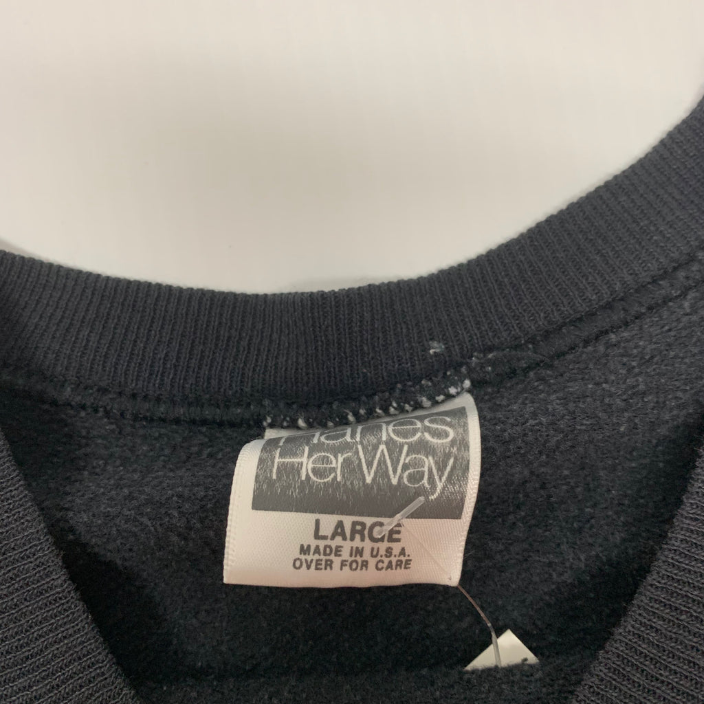 Vintage Hanes Her Way Black Crewneck L