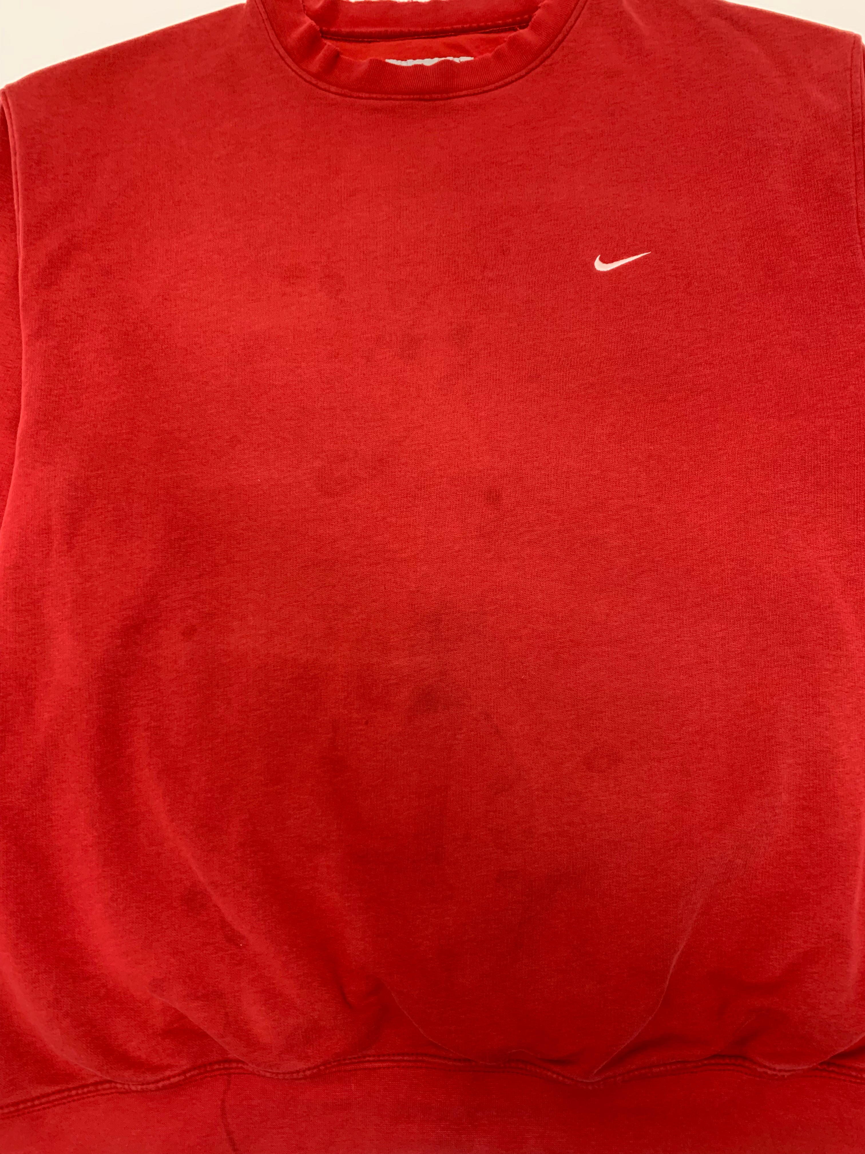 Y2K Red Nike Swoosh Crewneck XXL