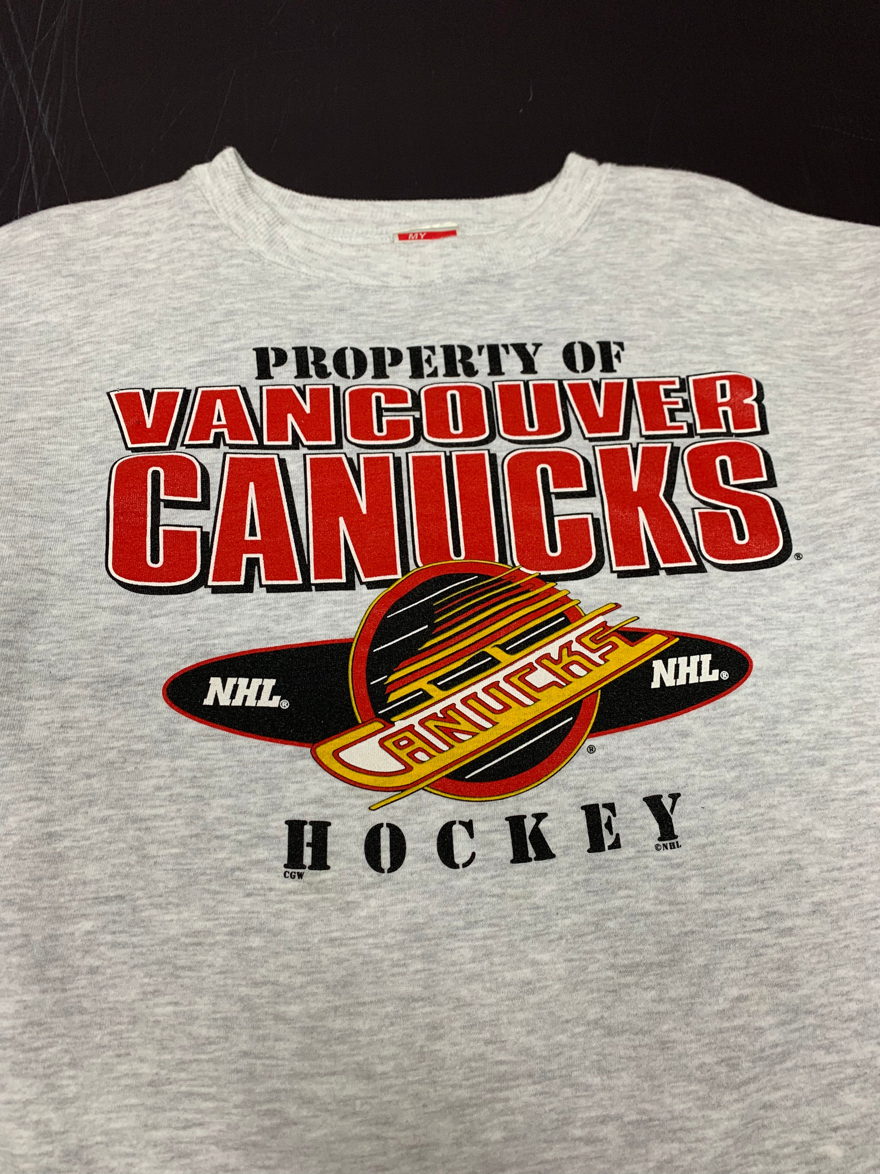 90’s Vancouver Canucks Grey Crewneck M