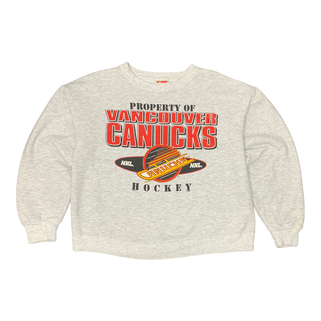 90’s Vancouver Canucks Grey Crewneck M