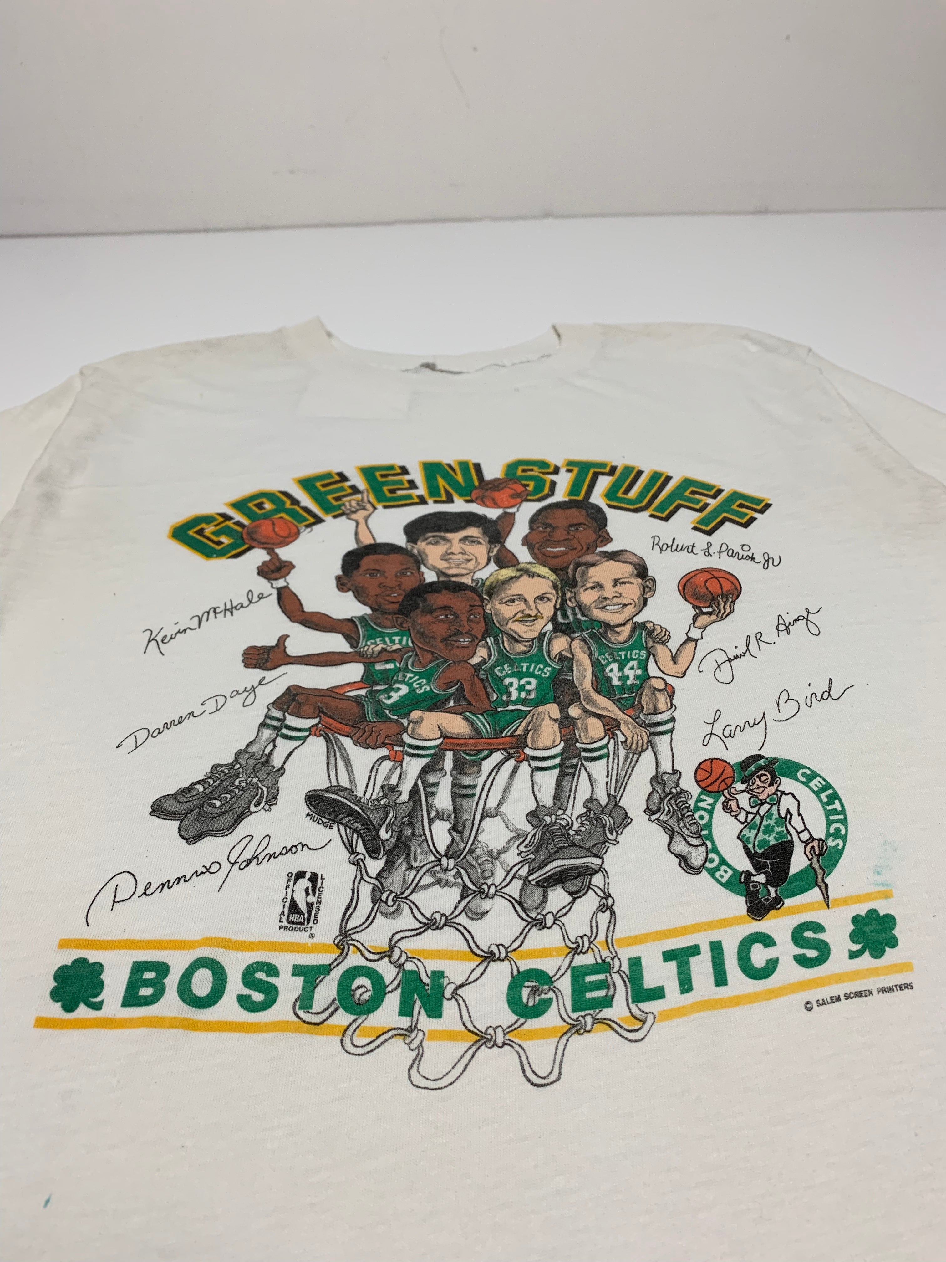 90's Boston Celtics Green Stuff Tee M