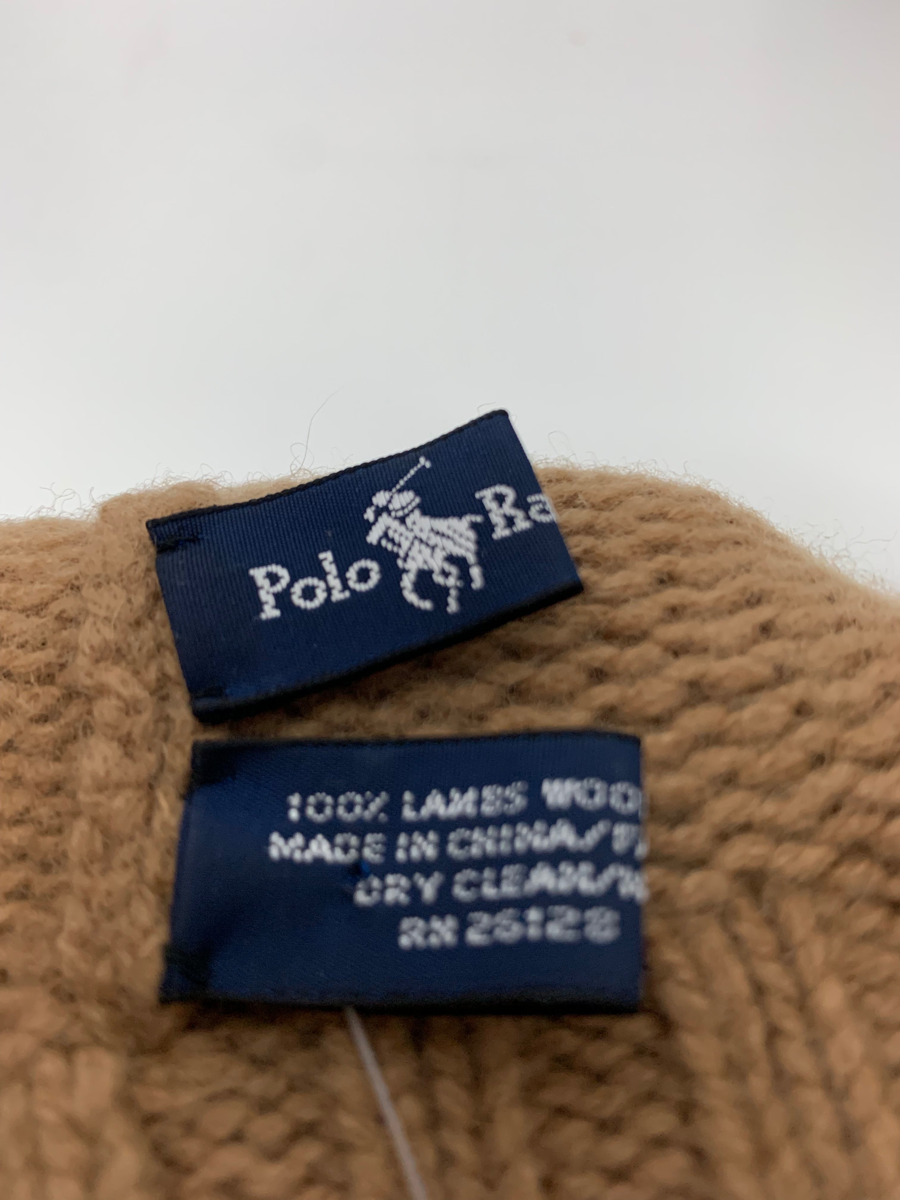 Beige Polo Knitted Beanie