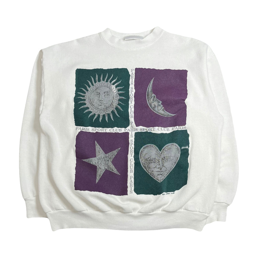 Vintage Paris Sport Club Sun & Moon Crewneck L
