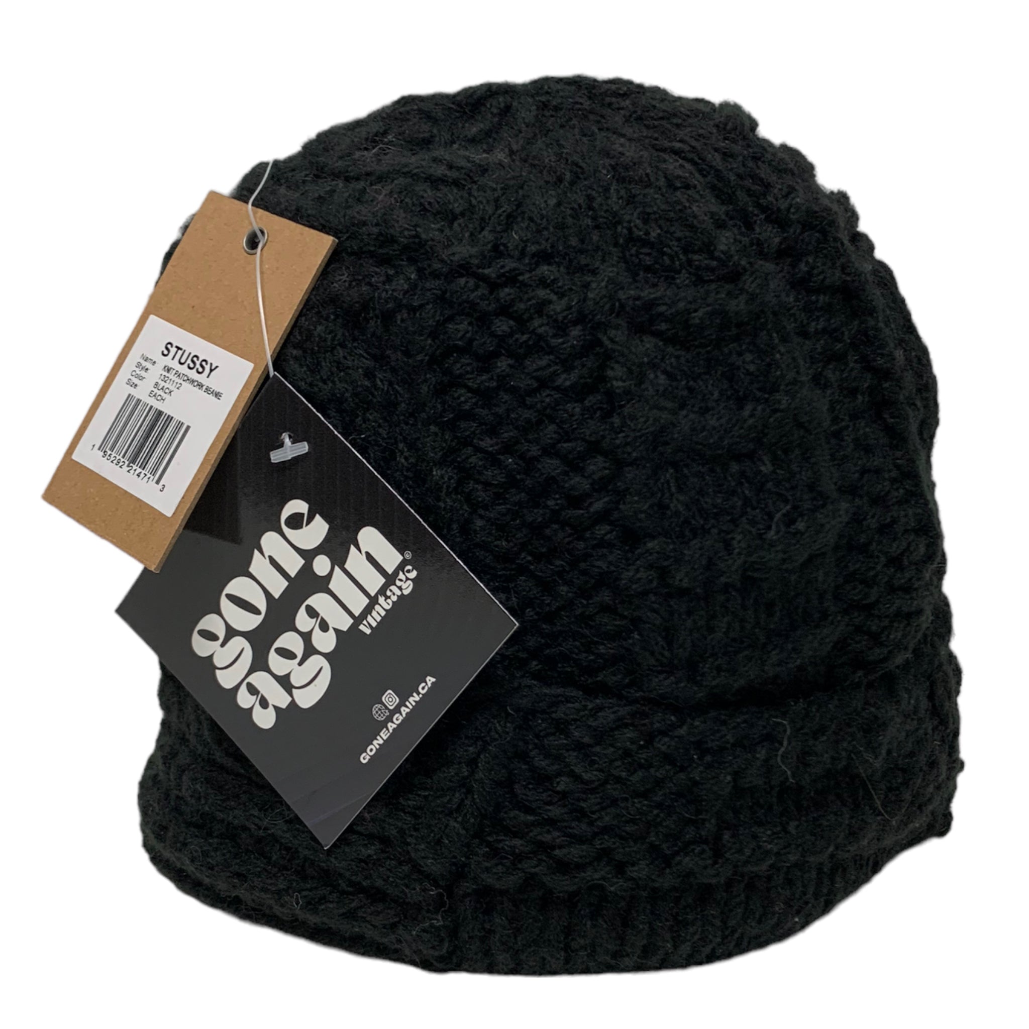 Black Knitted Stussy Beanie