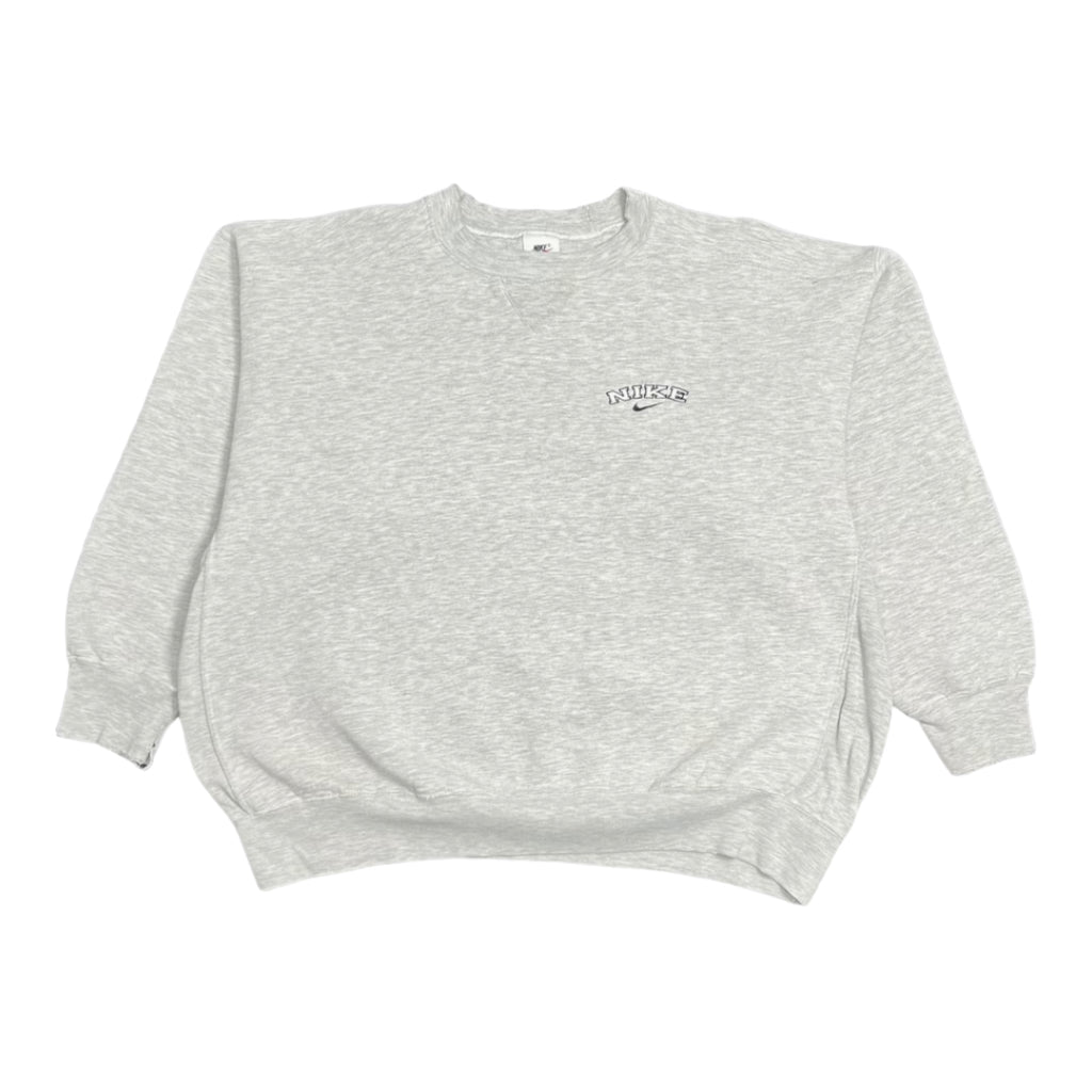 90s Nike Grey Spellout Crewneck L