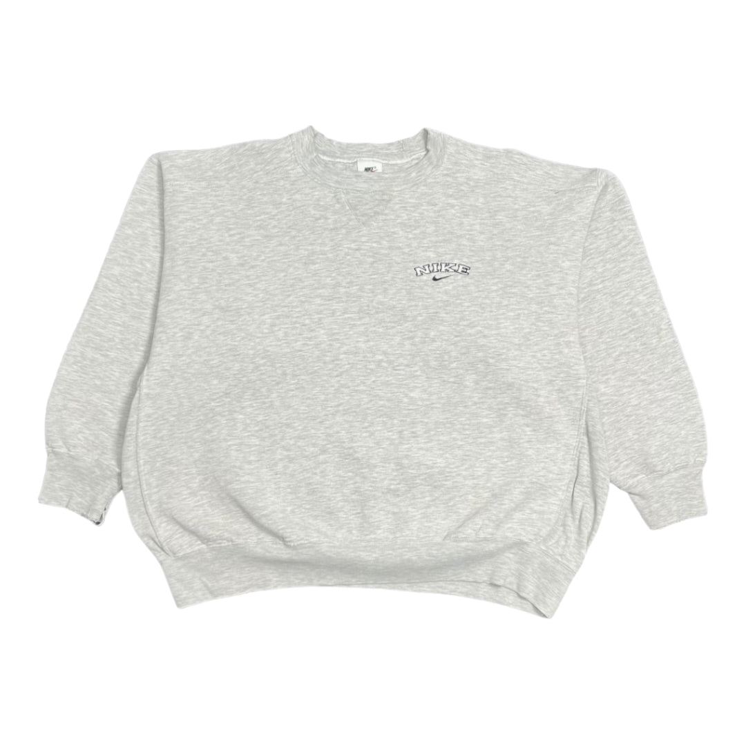 90s Nike Grey Spellout Crewneck L