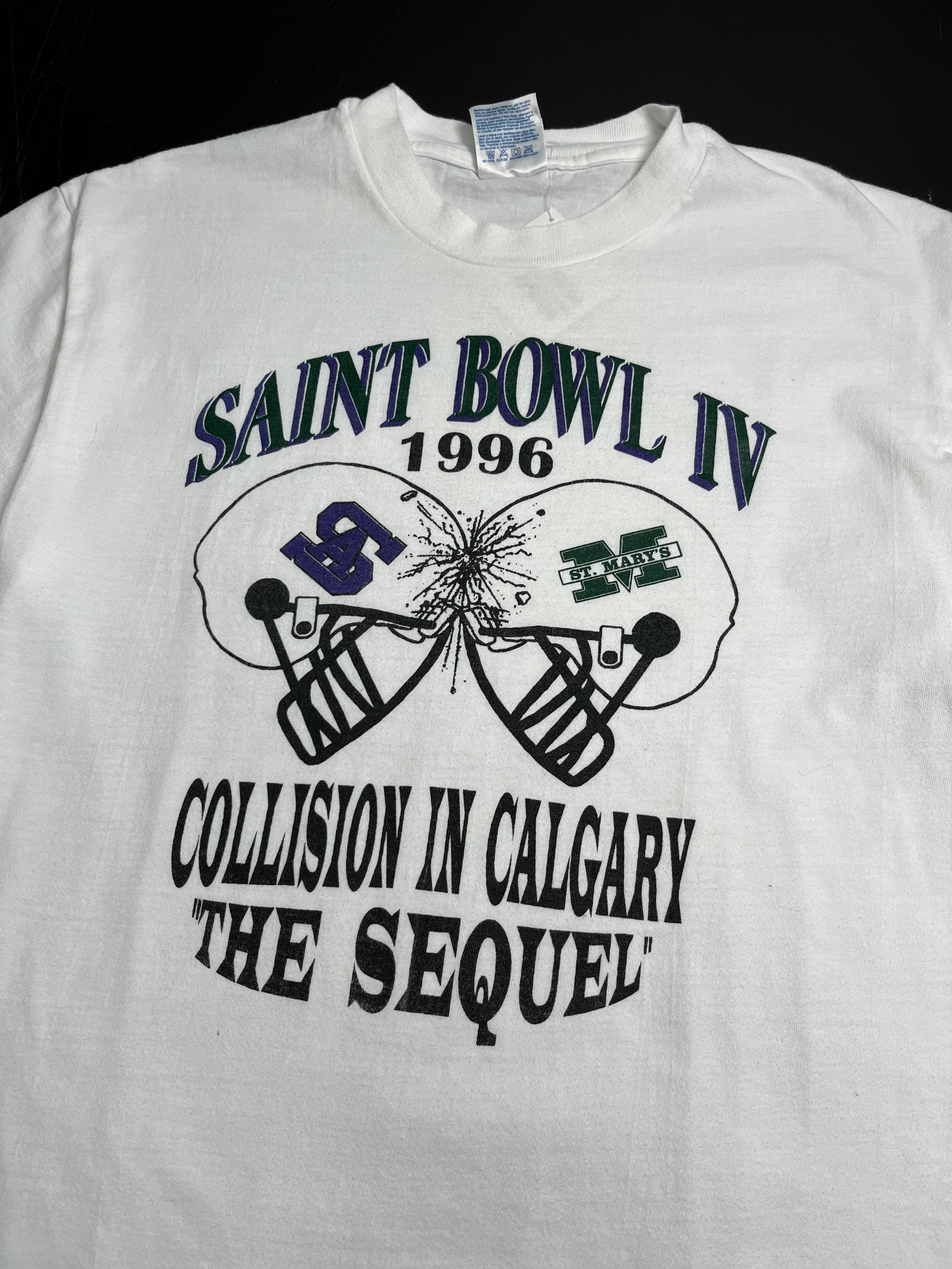 1996 Saint Bowl IV Football Tee L
