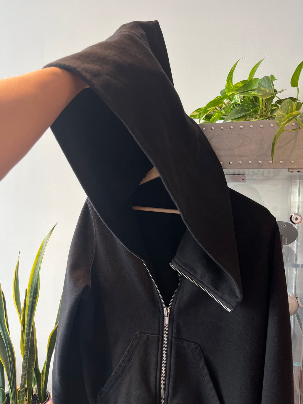 Rick Owens Drkshdw Asymmetrical Zip Hoodie S