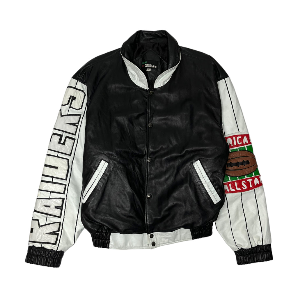 90’s Raiders Leather Varsity Jacket XL