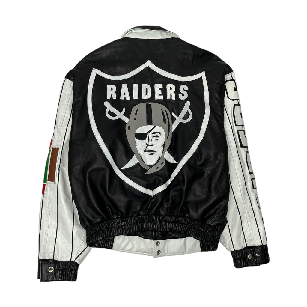 90’s Raiders Leather Varsity Jacket XL