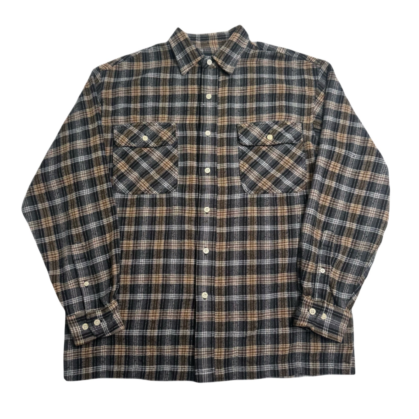 Roger Martin Plaid Flannel Shirt L