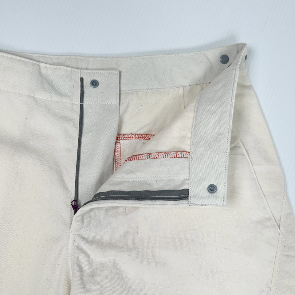 Rework Cotton Barrel Baggy Pants Cream 27-32