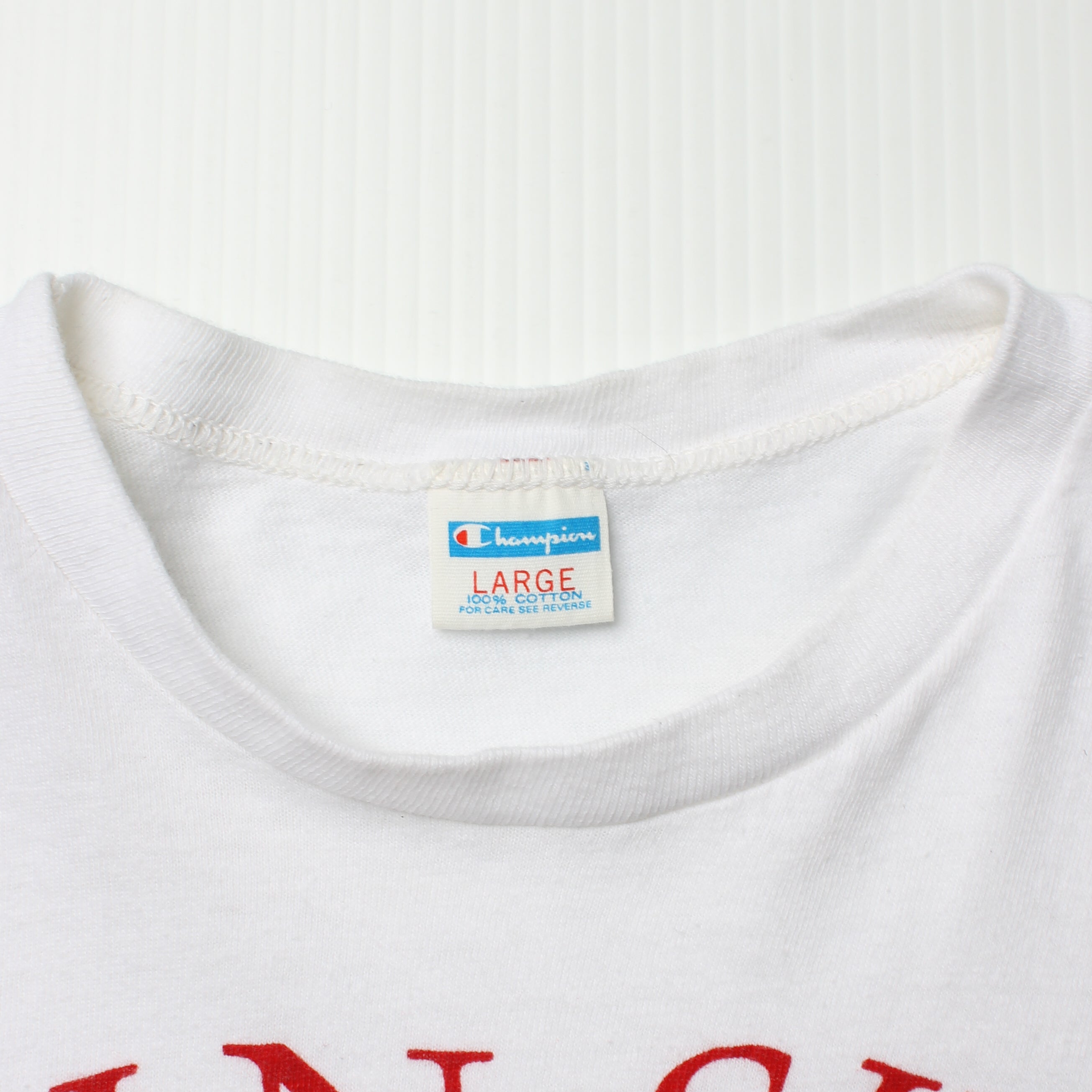70s Champion Olin Skis Bike Race Tee L