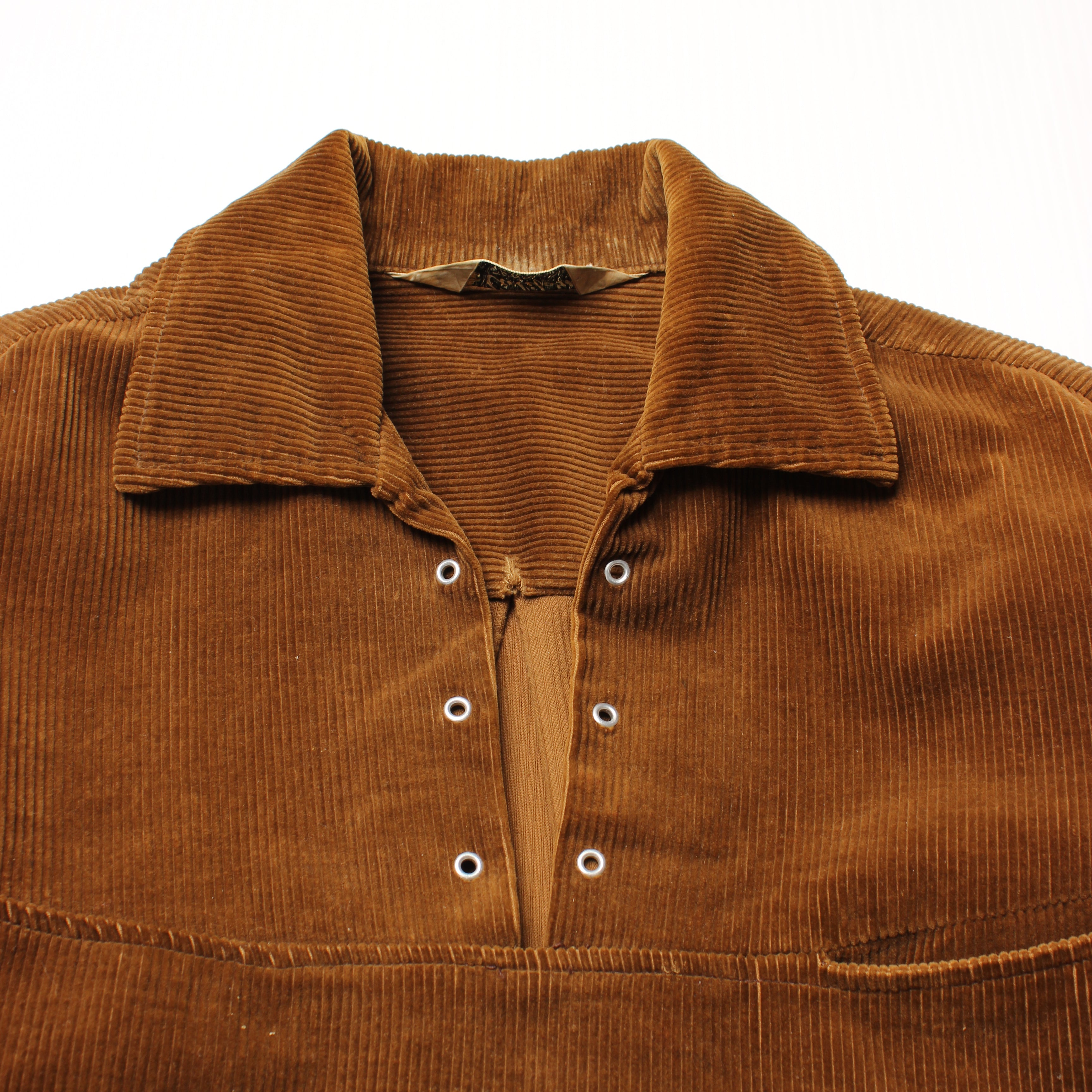 Vintage Corduroy 1/4 Tie Pullover Shirt L