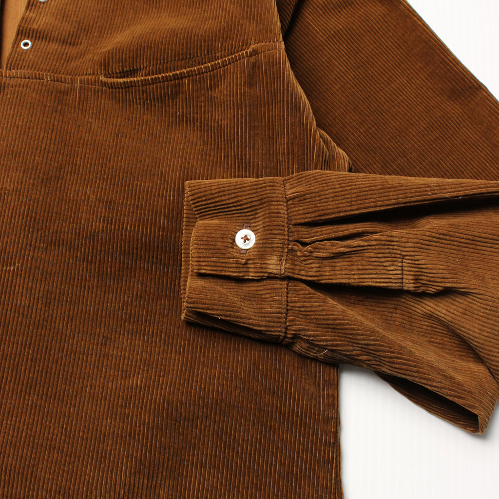 Vintage Corduroy 1/4 Tie Pullover Shirt L
