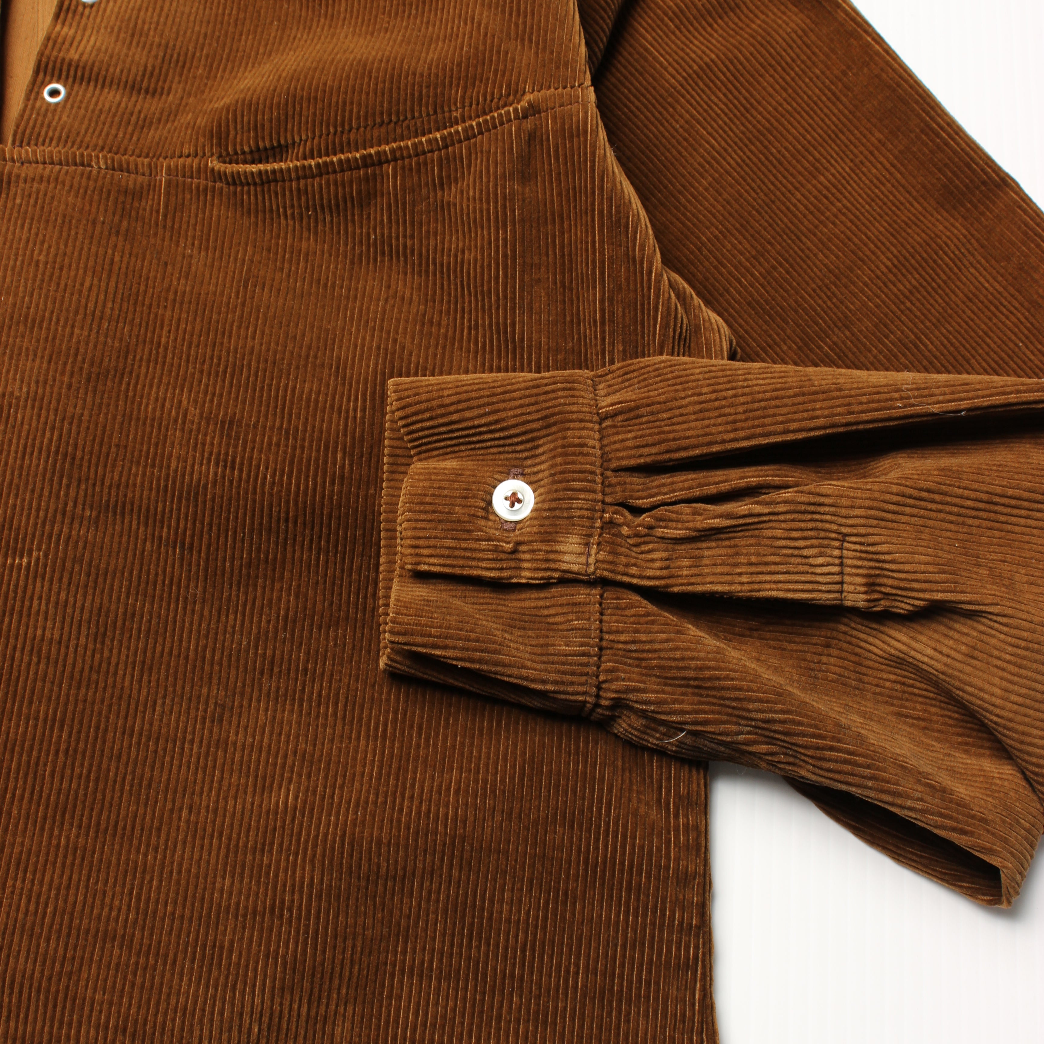 Vintage Corduroy 1/4 Tie Pullover Shirt L