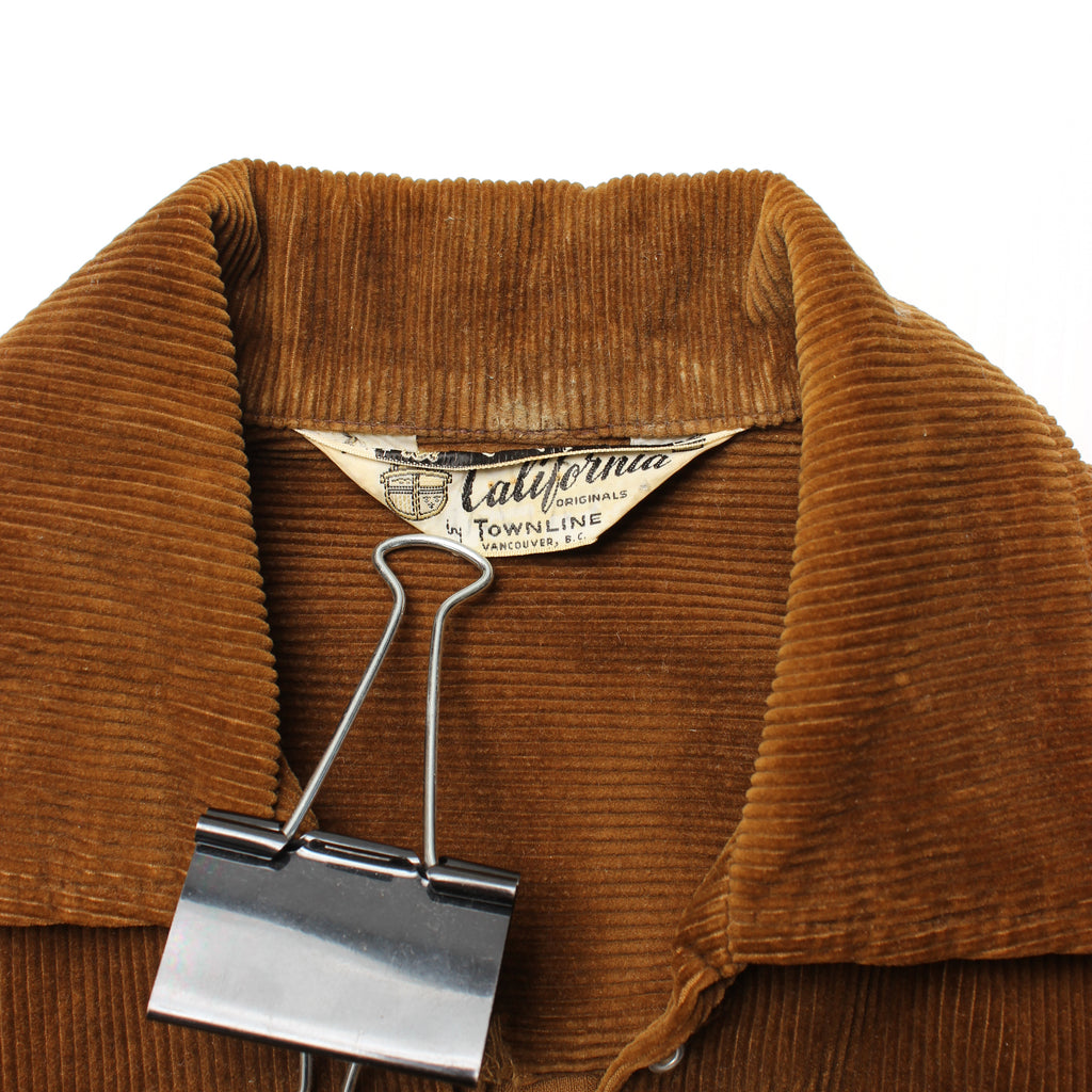 Vintage Corduroy 1/4 Tie Pullover Shirt L