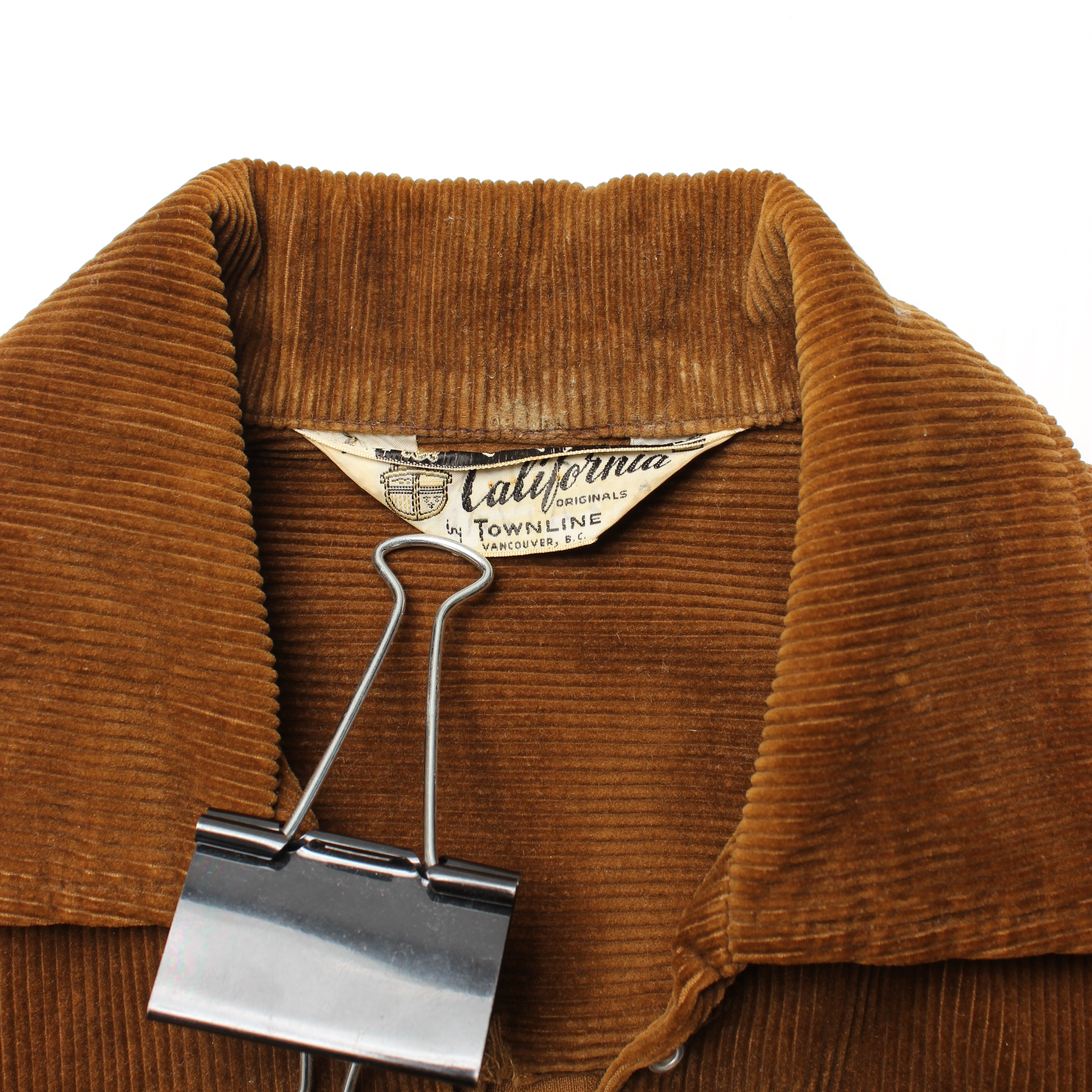 Vintage Corduroy 1/4 Tie Pullover Shirt L