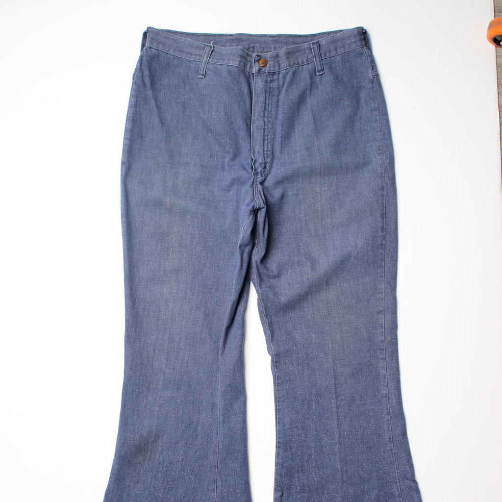 70s Wrangler Bell Bottom Faded Denim Women's 18