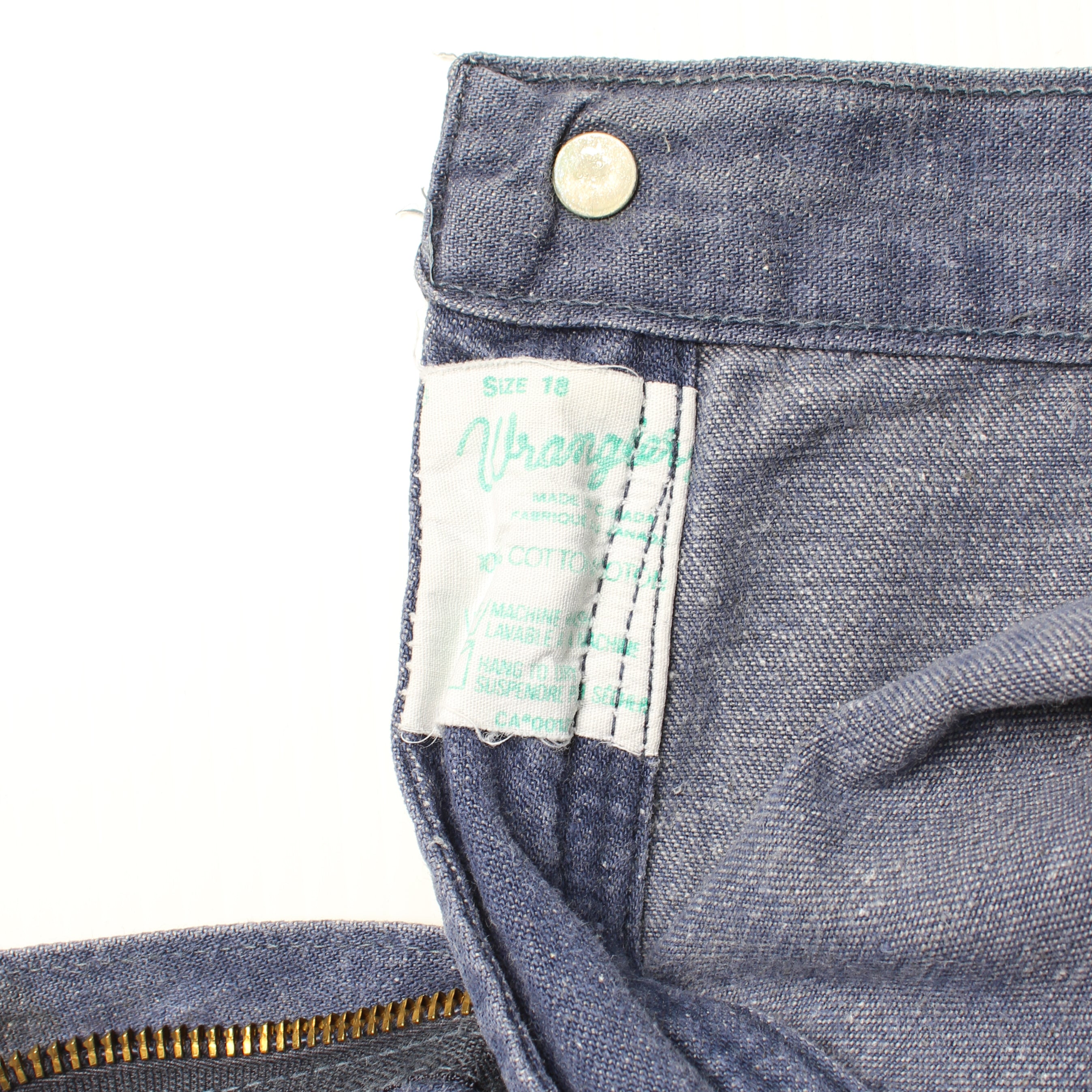 70s Wrangler Bell Bottom Faded Denim Women's 18