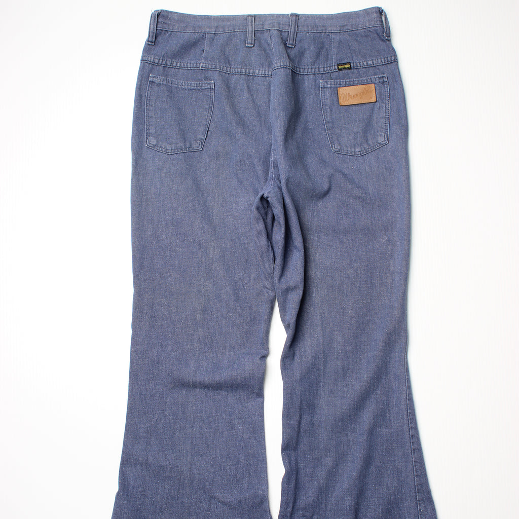 70s Wrangler Bell Bottom Faded Denim Women's 18
