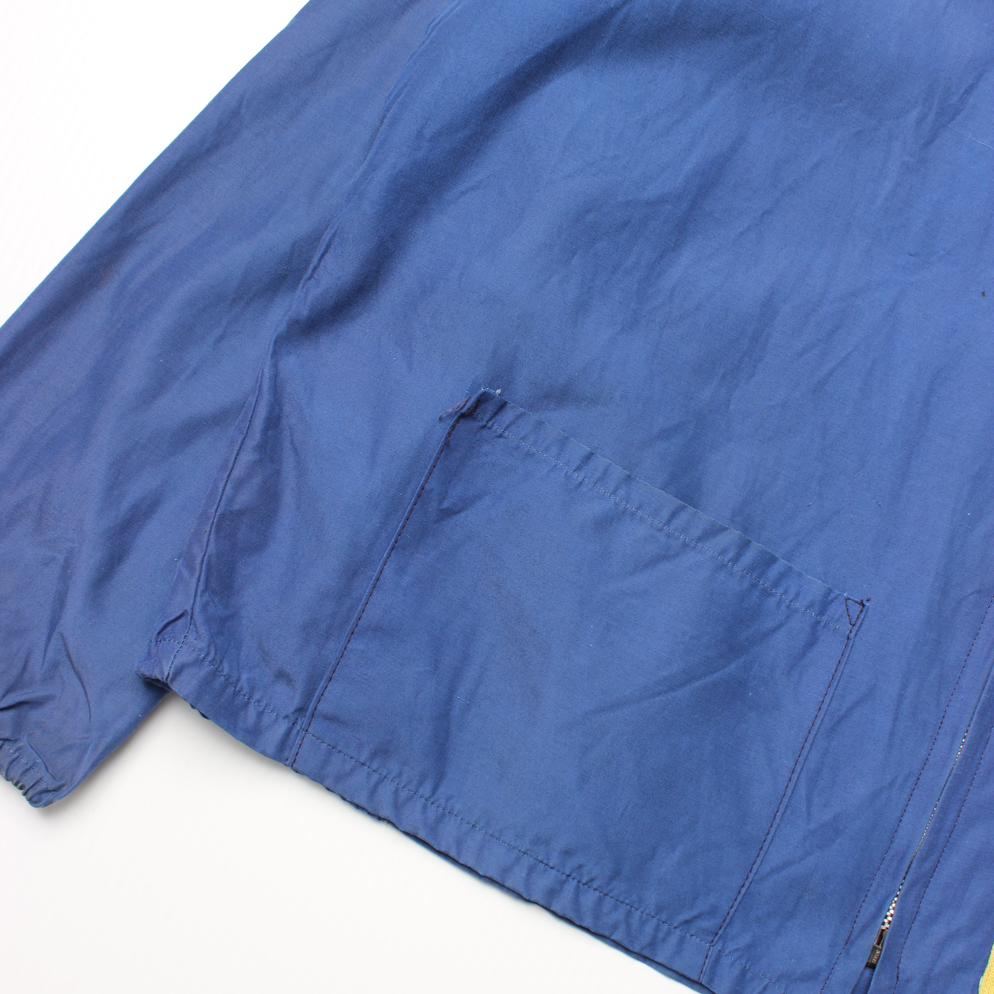 French Herringbone HBT Faded Blue Cotton Chore L