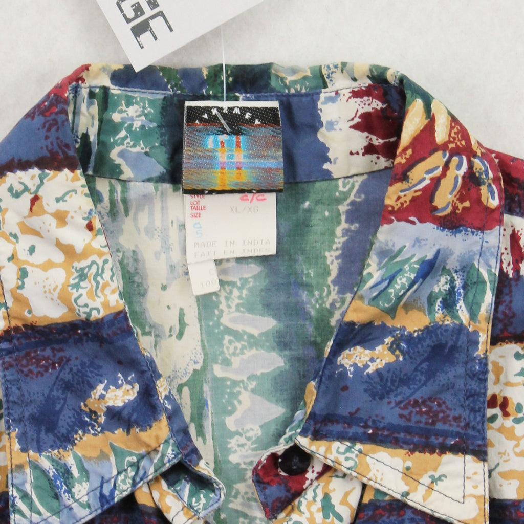 Vintage Jessie Jeanswear Pattern Button Up Shirt Women's XL