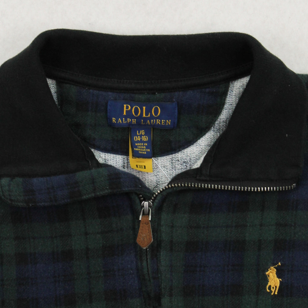 Polo Ralph Lauren Plaid 1/4 Zip Sweatshirt Youth L