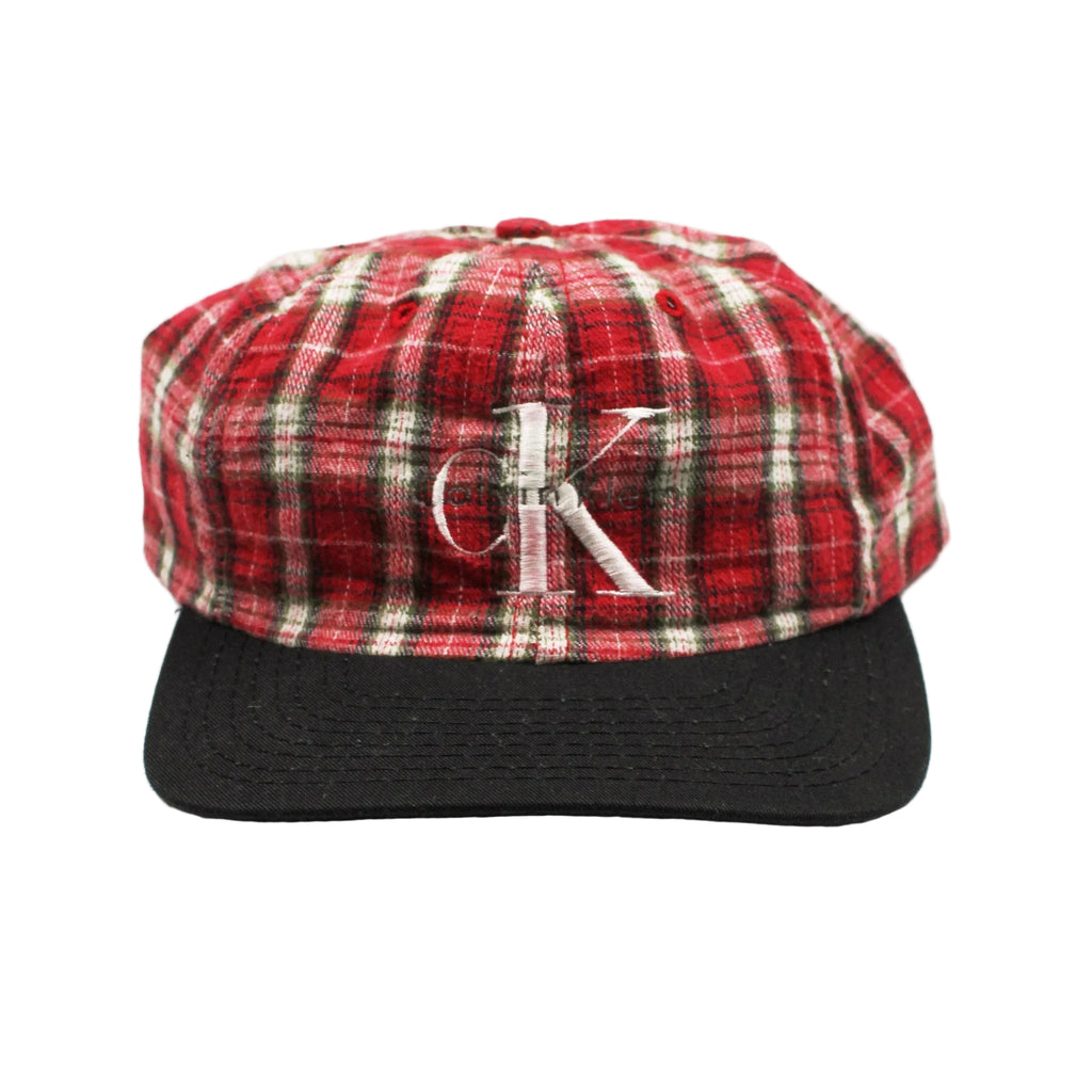 Vintage Calvin Klein Plaid Snapback Hat
