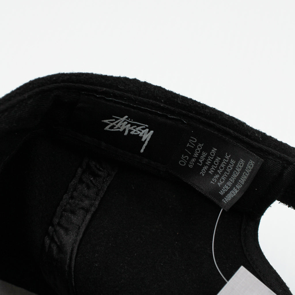 Stussy Big Logo Wool Blend Strapback Hat