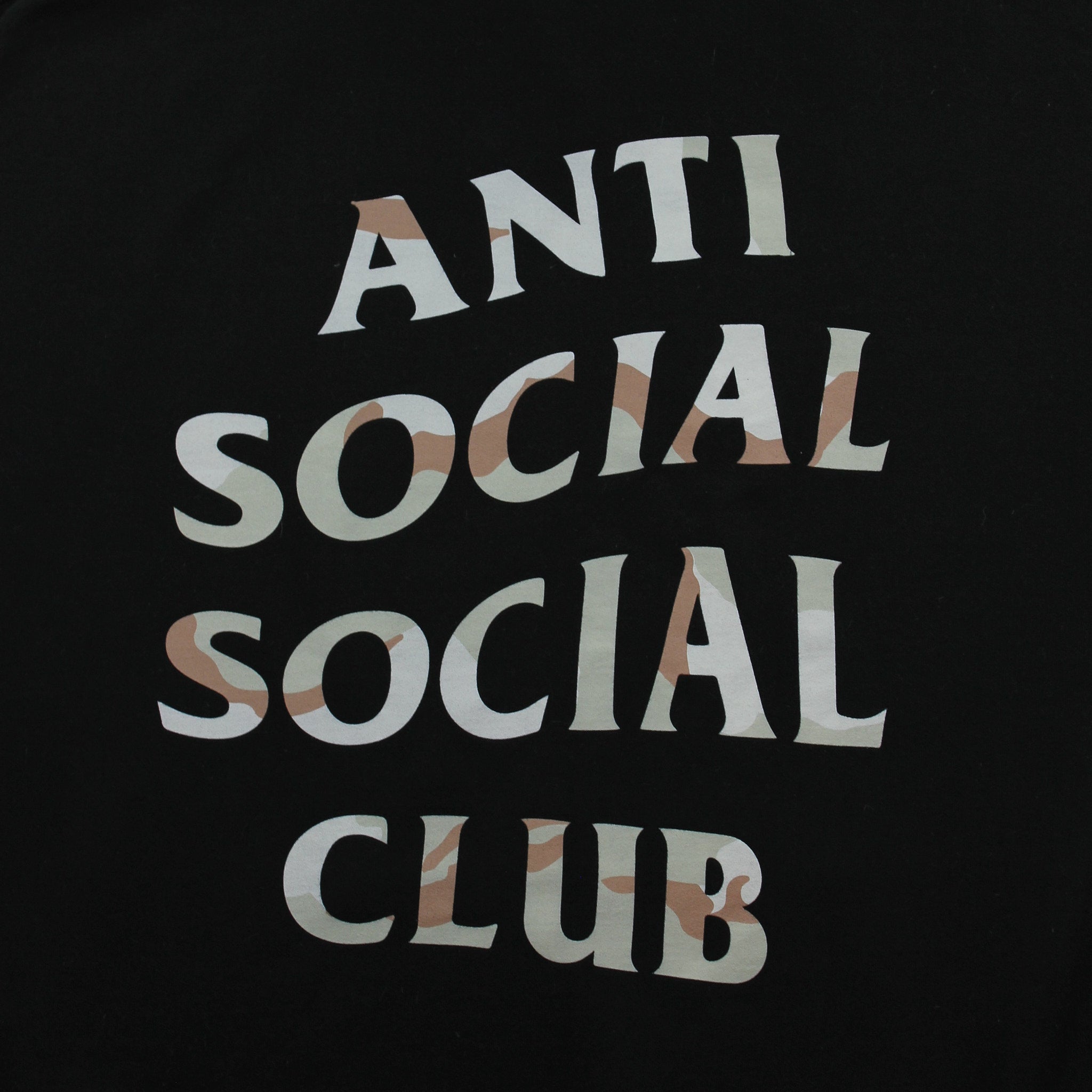 Anti Social Social Club Camo Logo Hoodie L