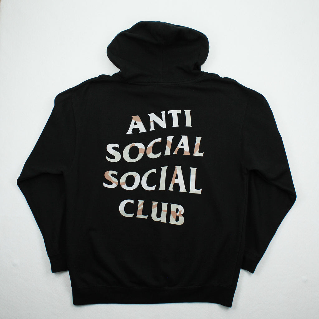 Anti Social Social Club Camo Logo Hoodie L